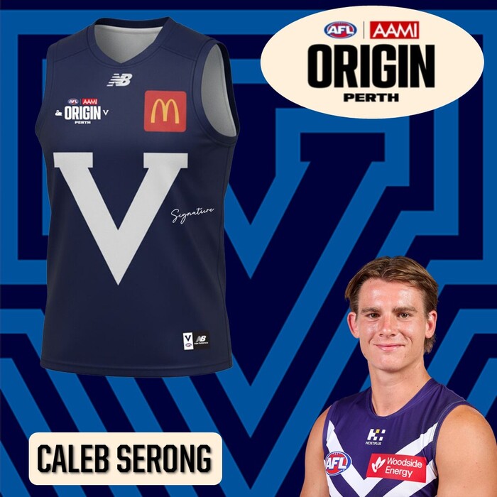 Photo of Caleb Serong 2026 VIC AFL Origin Guernsey
