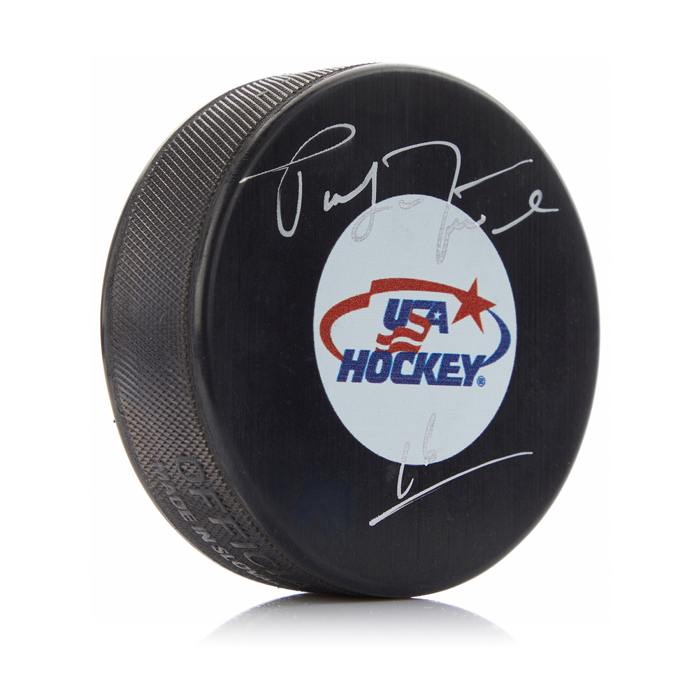 Pat LaFontaine Autographed Team USA Hockey Puck