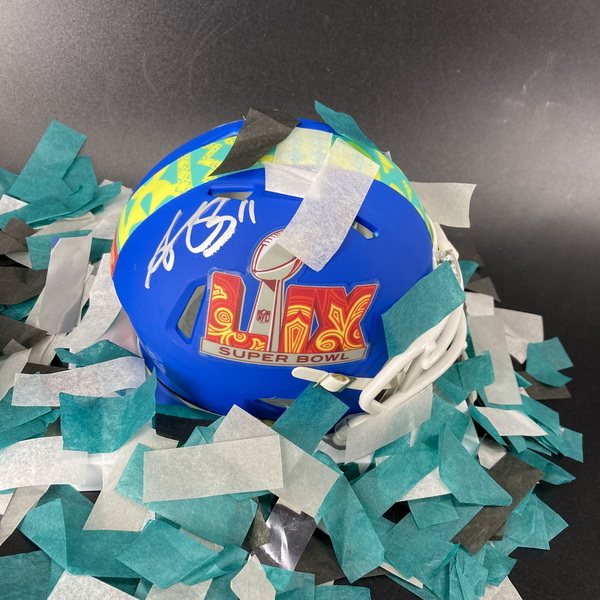 Eagles - AJ Brown Signed Commemorative Super Bowl LIX Mini Helmet With O...