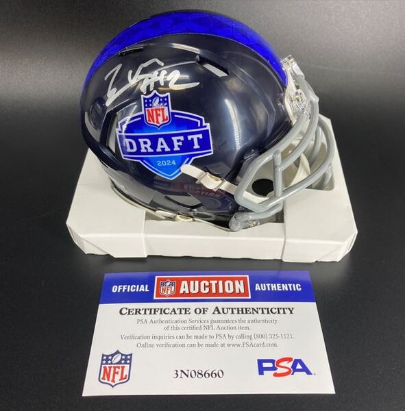 NFL - Commanders Luke McCaffrey Signed NFL Draft Mini Helmet