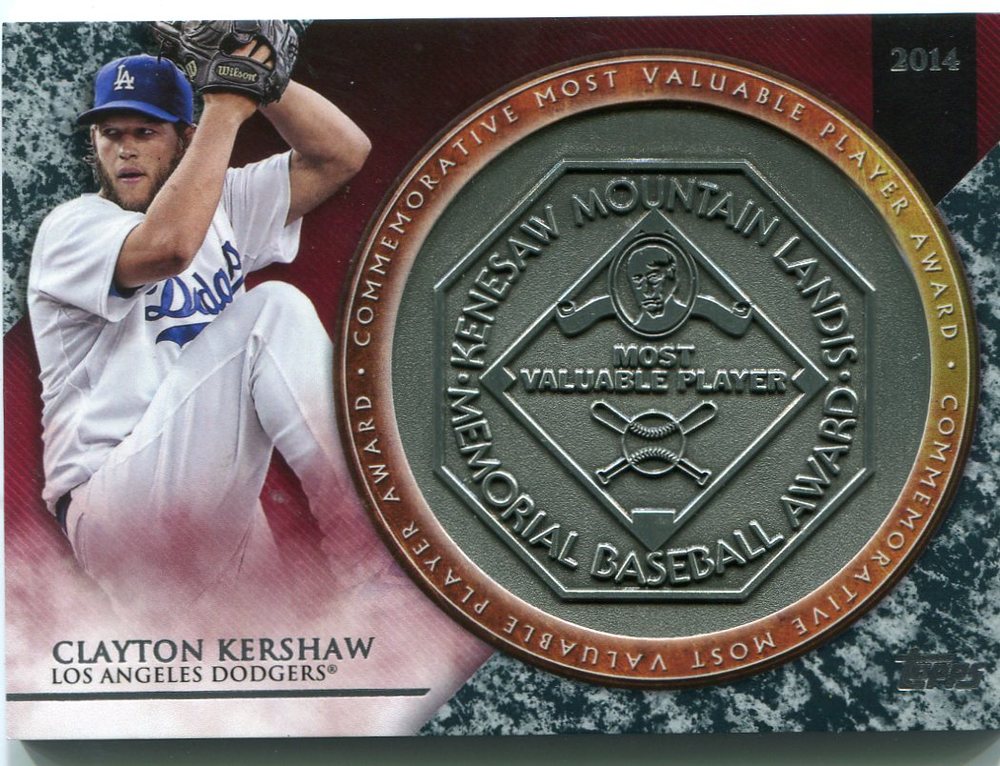 2017 Topps Update MVP Award Relics #MVPRCK Clayton Kershaw
