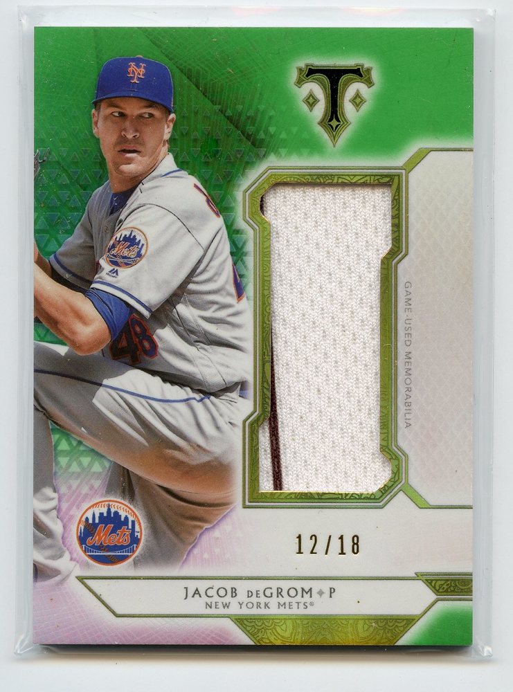 2018 Topps Triple Threads Unity Single Jumbo Relics Emerald Jacob deGrom