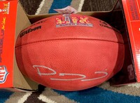 SBLIX Football signed by Patrick Mahomes