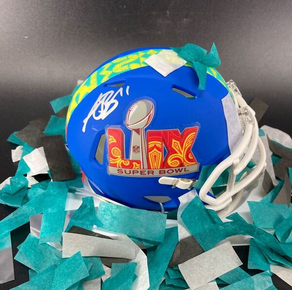 Eagles - AJ Brown Signed Commemorative Super Bowl LIX Mini Helmet With O...