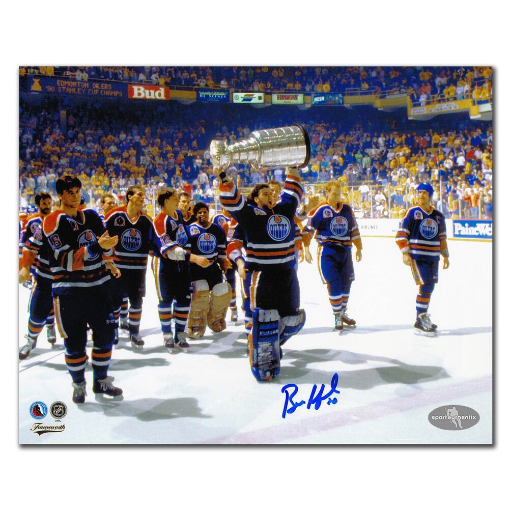 Bill Ranford Edmonton Oilers 1990 Stanley Cup Autographed 8x10