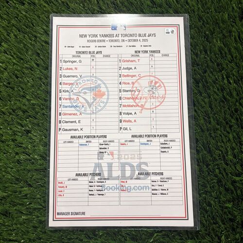MLBメモラビリア】ロサンゼルスドジャースgame-usedメンバー表 【公式