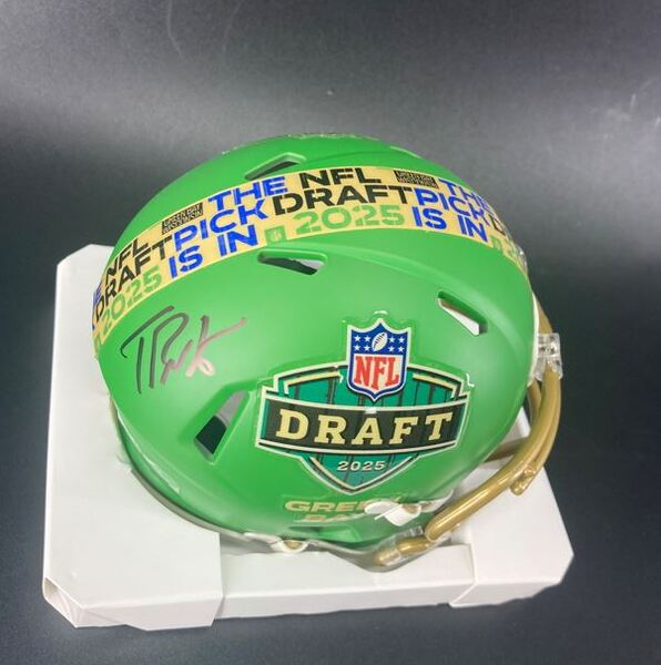 NFL - Cowboys Tyler Booker Signed NFL Draft Mini Helmet