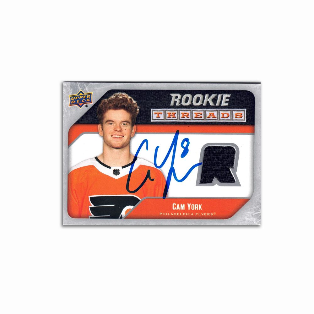 2021-22 UD Rookie Threads #RT-CY CAM YORK Autographed Jersey Card
