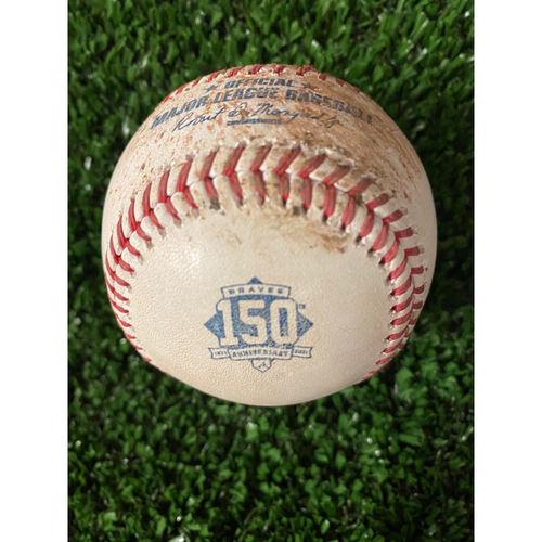 Photo of Home Opener Game Used Ball: 4/9/21 - Batter: Austin Riley, Pitcher: David Hale, Foul