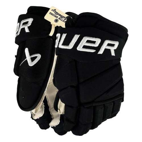 Photo of Game-Used 2024-25 Black Bauer Hockey Gloves - Charlie McAvoy