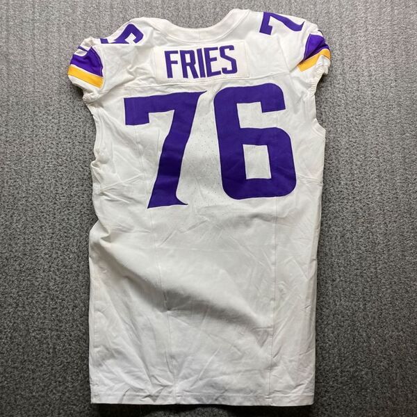 Dublin Games - Vikings Will Fries Game Worn Jersey (9/28/2025) Size 46 W...