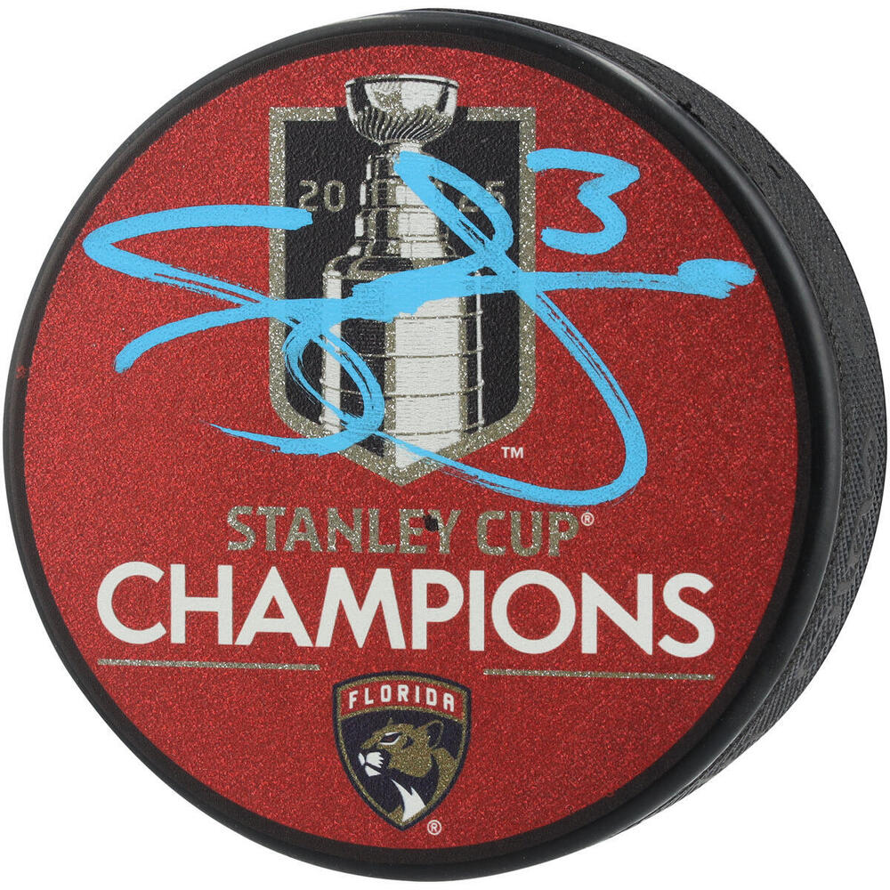 Seth Jones Florida Panthers Autographed 2025 Stanley Cup Champions Glitter Hockey Puck
