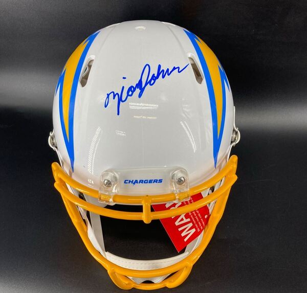 NFL - Chargers Zion Johnson Signed Authentic Speed Helmet