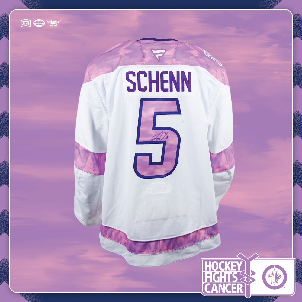 Luke Schenn #5 Team Issued Limited Edition Autographed Hockey Fights Cancer Jersey