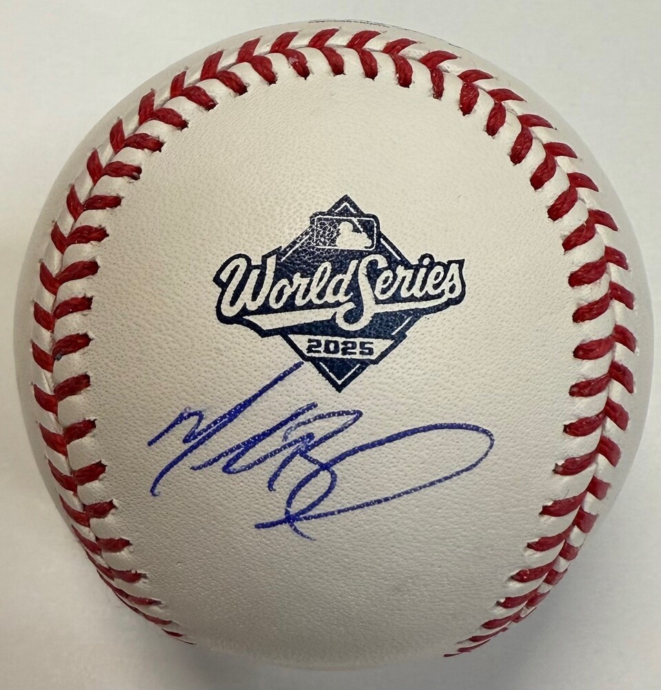 Mookie Betts Autographed 2025 World Series Logo Baseball | MLB