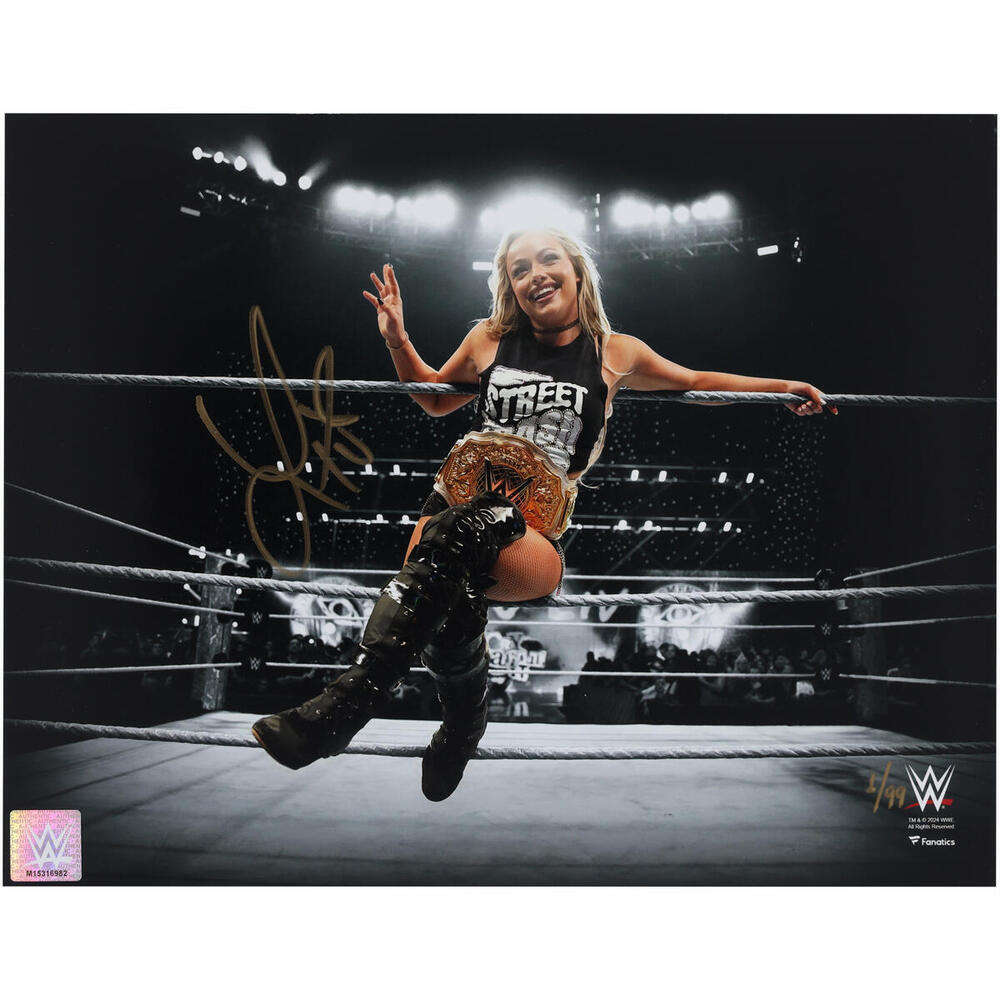 Limited Edition #1/99: Liv Morgan Autographed Sitting On The Ropes Spotlight Photo