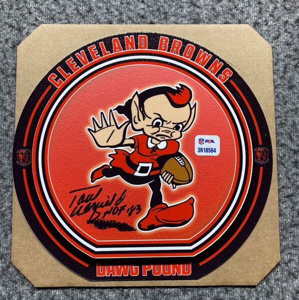 HOF - Browns Paul Warfield Signed 3D Metal Wall Art (8x8)