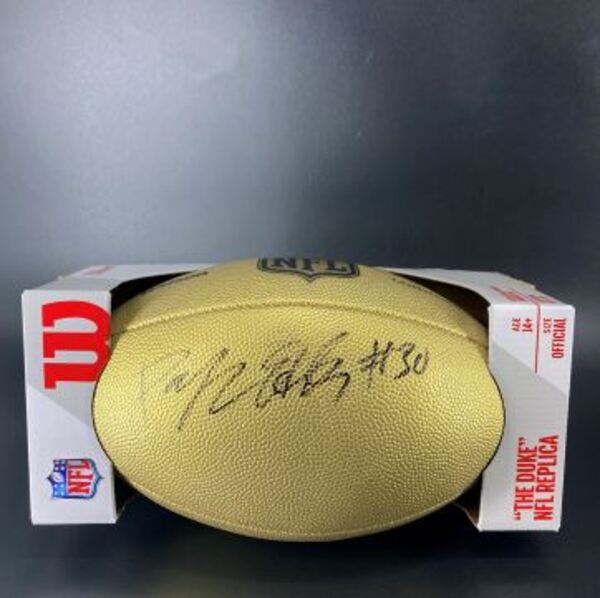 NFL - Steelers Daijun Edwards Signed Gold Composite Football