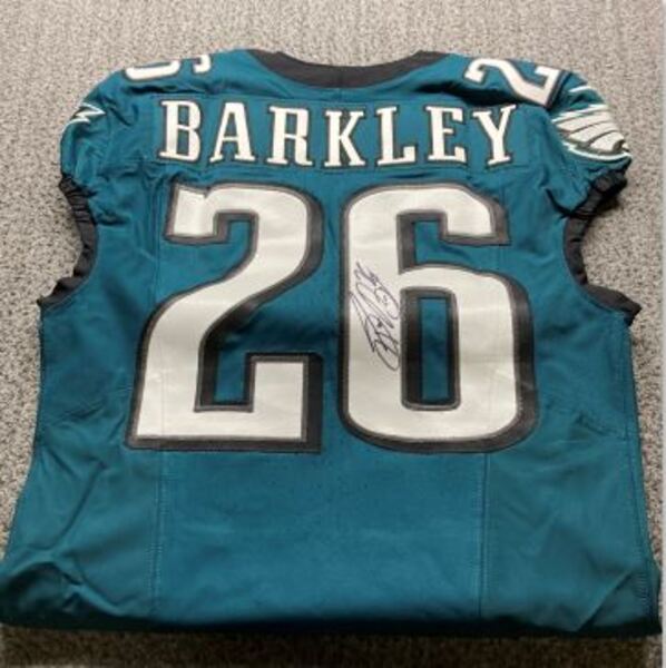 NFL - Eagles Saquon Barkely Signed Authentic Jersey Size 42