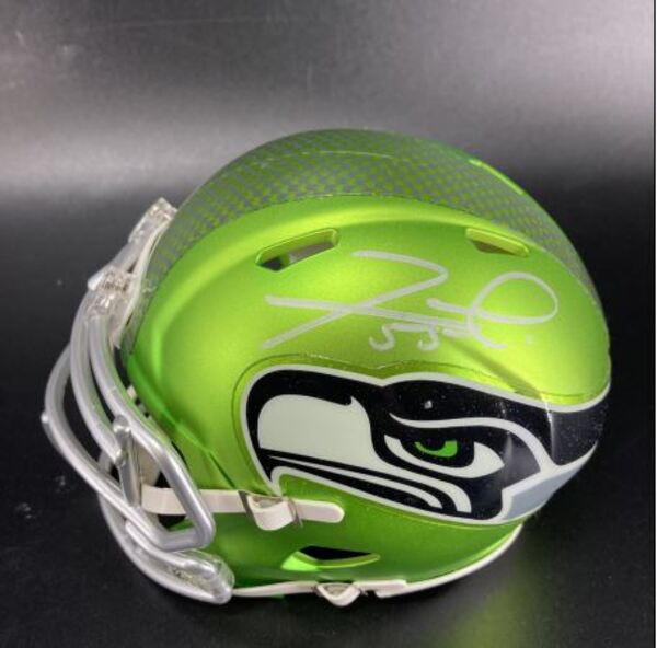Seahawks - Frank Clark Signed Alterante Mini Helmet (Not Authenticated)