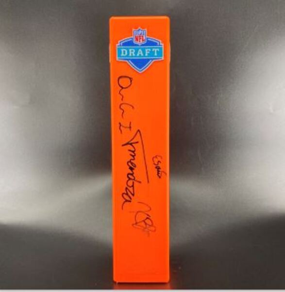 NFL - NFL Draft Pylon Signed By Indiana Hoosiers Fernando Mendoza, Omar ...