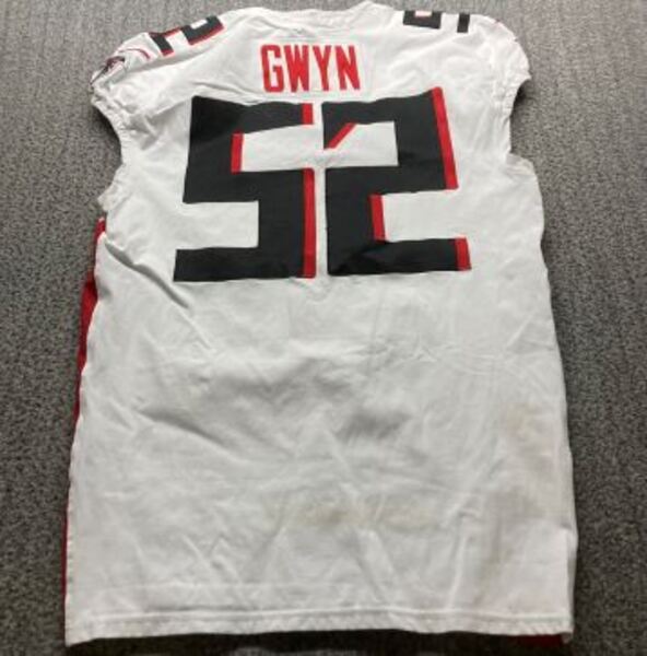 Berlin Game - Falcons Jovaughn Gwyn Game Worn Jersey (11/09/2025) Size 4...