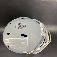 HOF - Patriots Darrelle Revis Signed Replica Slate Speed Helmet with HOF...