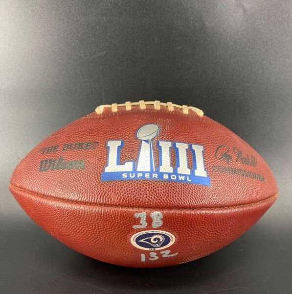 NFL - Super Bowl LIII Game Used Football Rams Offense/Patriots Defense (...