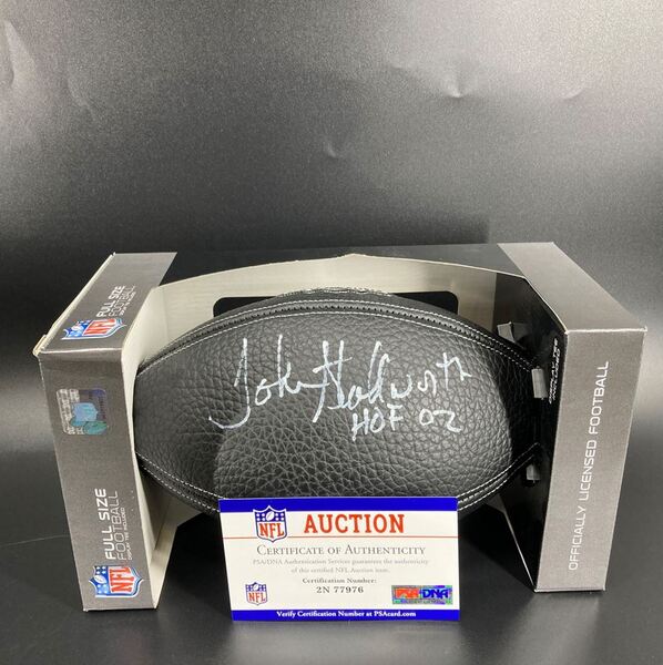 HOF - Steelers John Stallworth Signed Black Panel Ball with HOF Logo