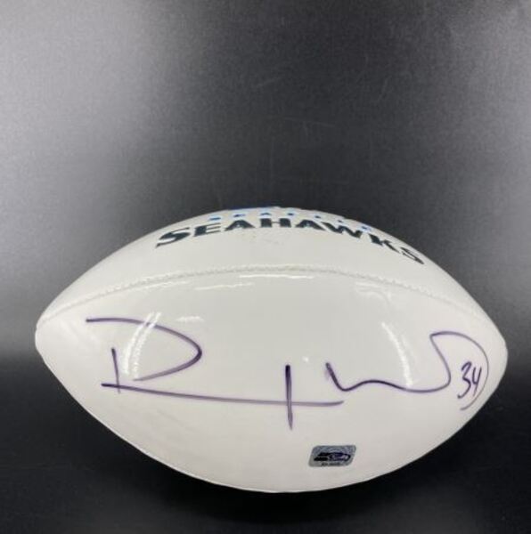 Seahawks - Roy Lewis Signed Panel Ball With Seahawks Logo (Not Authentic...