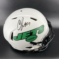 NFL - Jets CJ Mosely Signed Authentic Luanr Eclipse Speed Helmet