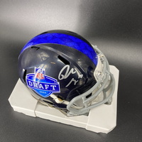 Patriots Drake Maye Signed Draft Mini Helmet