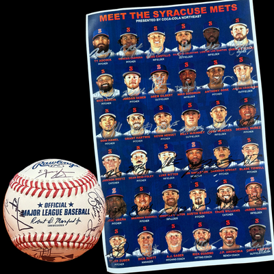 2025 Meet the Syracuse Mets Autographed Poster & Baseball