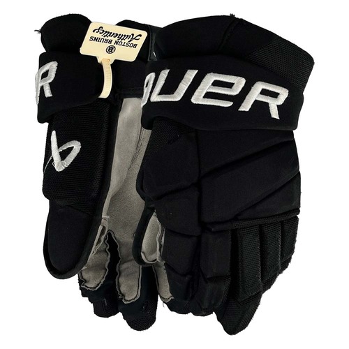 Photo of Game-Used 2024-25 Black Bauer Hockey Gloves - Morgan Geekie