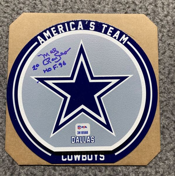 HOF - Cowboys Mel Renfro Signed 3D Metal Wall Art (8x8)