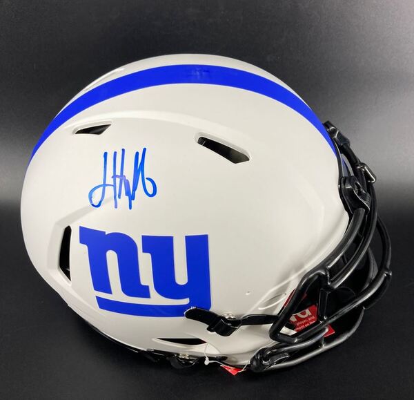 NFL - Giants Jalin Hyatt Signed Lunar Eclipse Authentic Speed Helmet