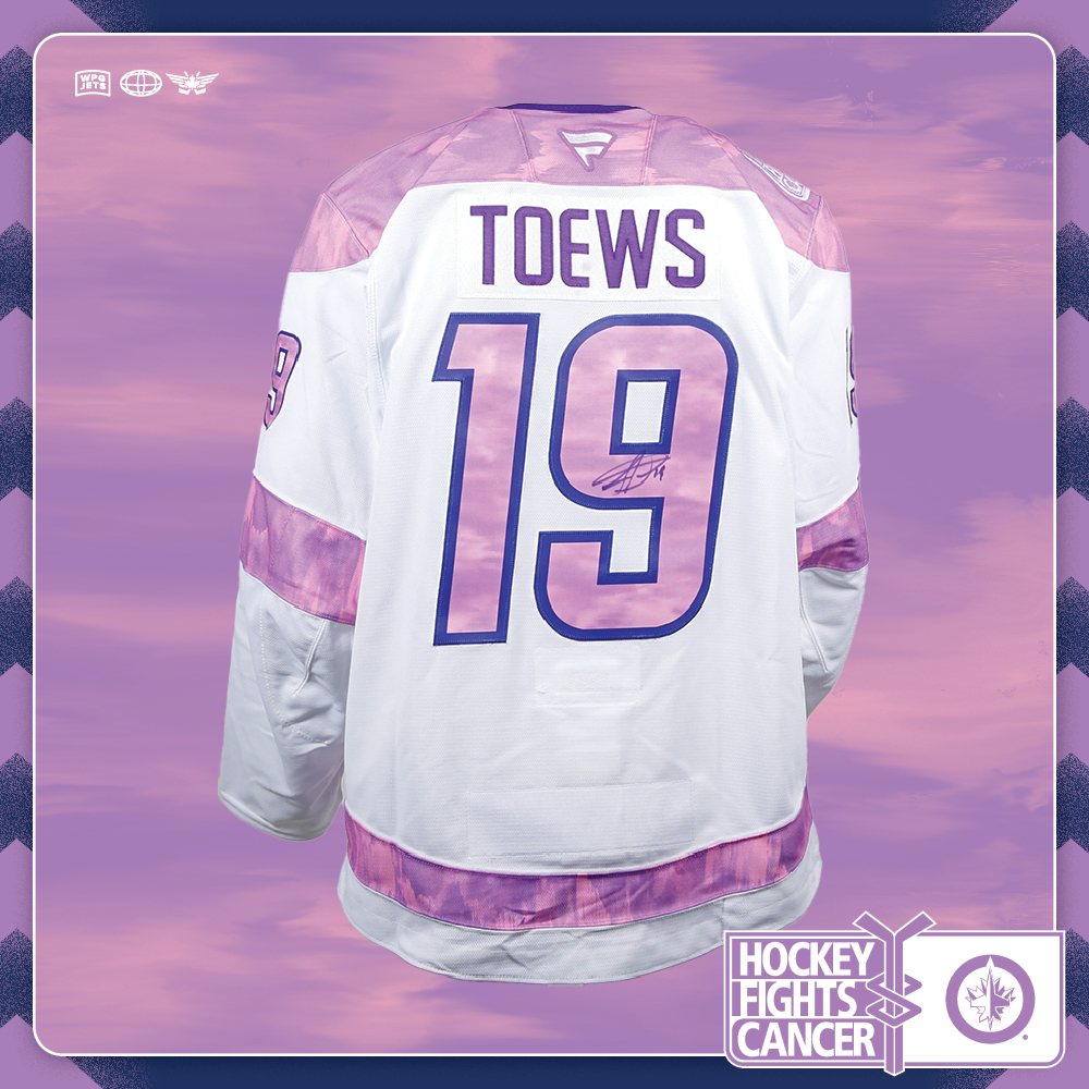 Jonathan Toews #19 Team Issued Limited Edition Autographed Hockey Fights Cancer Jersey