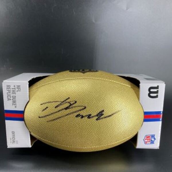 NFL - Jets David Bailey Signed Gold Composite Football