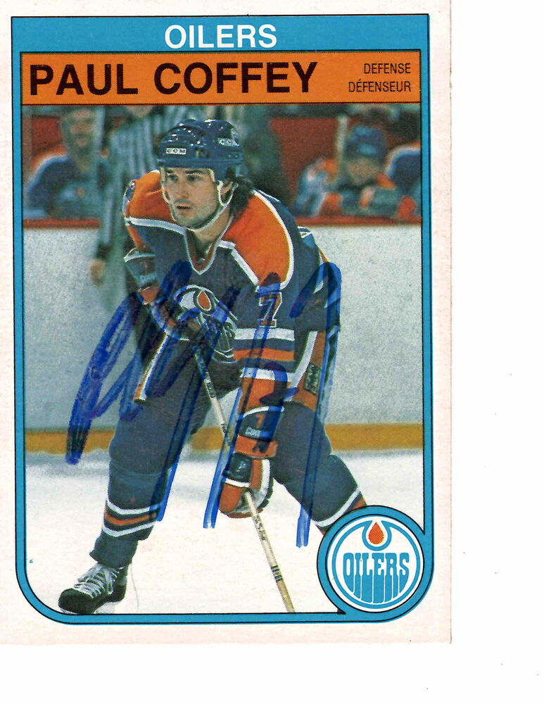 1982-83 OPC Edmonton Oilers #101 PAUL COFFEY Autographed Card