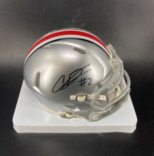 NFL - Ohio State Caleb Downs Signed Mini Helmet