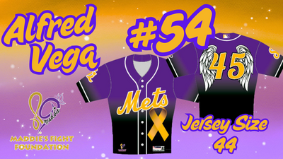 Maddie's Fight Foundation Jersey #54 Alfred Vega