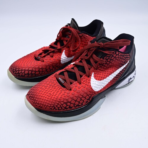 Image of James, Aziaha - Dallas Wings - Nike Zoom Kobe 6 Protro (Challenge Red All-Star) Shoes - Worn 6/3/2025 - Autographed - 2025 WNBA Season