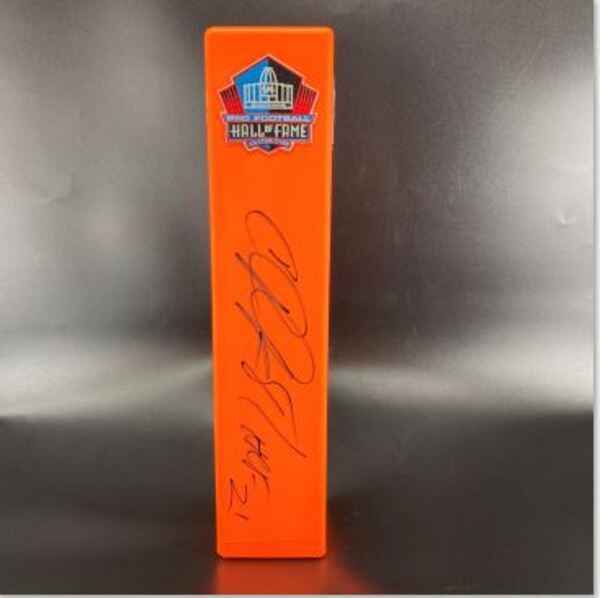 HOF - Lions Calvin Johnson Signed HOF Pylon