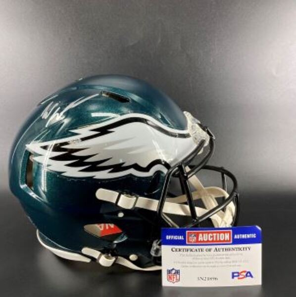 NFL - Eagles Eli Stowers Signed Authentic Speed Helmet