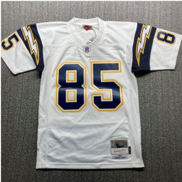HOF - Chargers Antonio Gates Signed Mitchell & Ness Jersey Size 36 HOF 2...