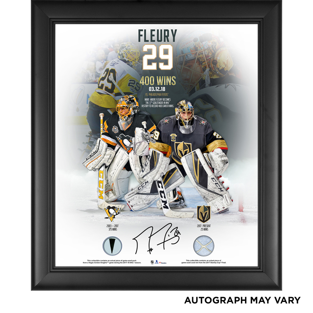 Marc-Andre Fleury Vegas Golden Knights Framed Autographed 20