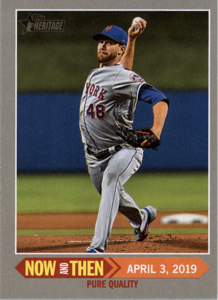 2019 Topps Heritage Now and Then #NT5 Jacob deGrom