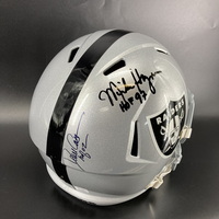 HOF - Raiders Multi Signed Replica Speed Helmet Signed by Mike Haynes an...