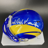 HOF - Rams Dick Vermeil Signed Mini Helmet with HOF 22 Inscription