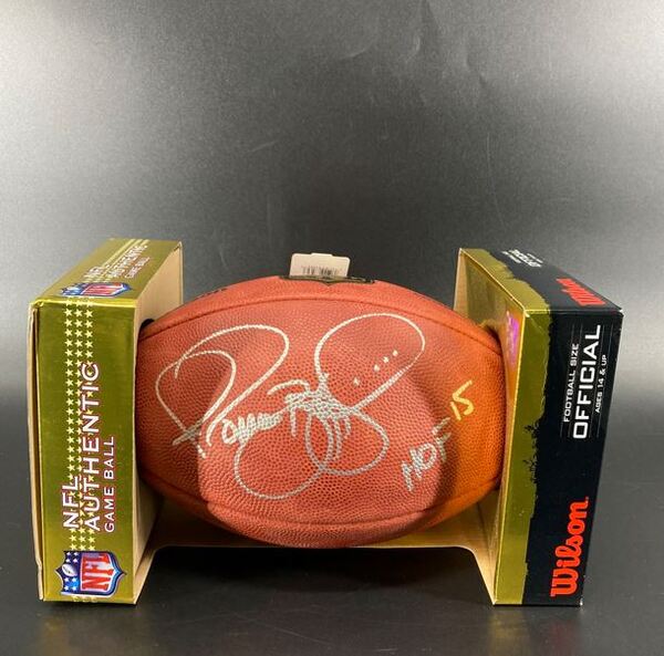 Legends - Steelers Jerome Bettis Signed Authentic Football With HOF 15 I...